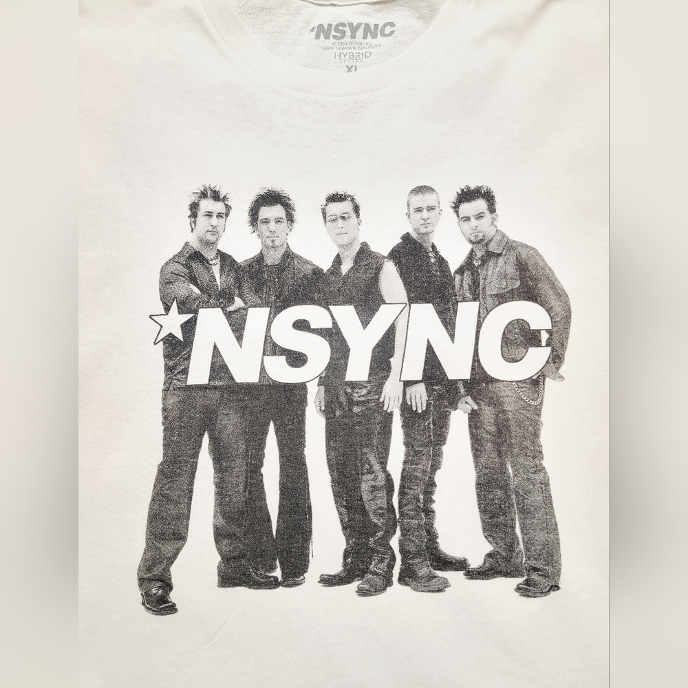 NSYNC GRAPHIC WHITE T-SHIRT NWOT - Picture 2 of 4